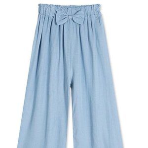 Trend Blossoms | Light Blue Wide-Leg Tencel Denim Pants